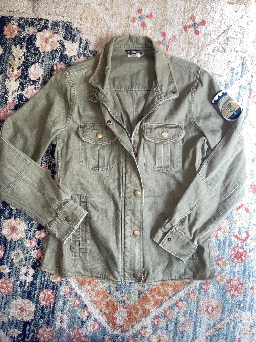 Faherty womens Utility Jacket in the Olive women’s Medium